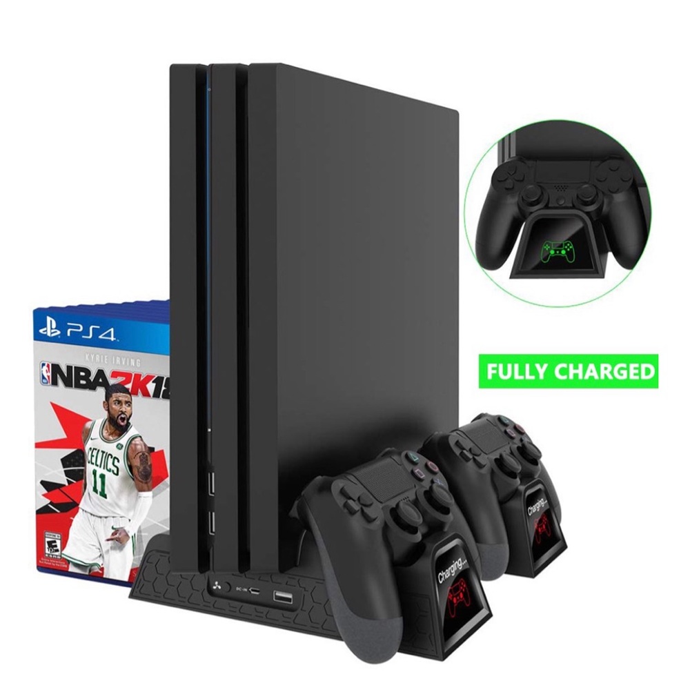 PS4 Pro 1tb 2 Wireless Sony PlayStation Controllers a Vertical Stand & 12 games